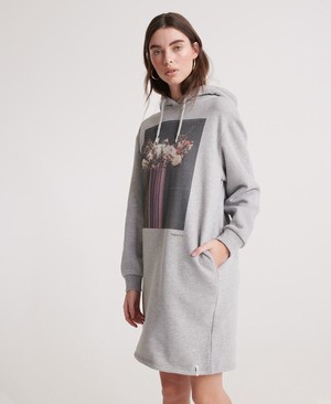 Superdry Photographic Fleece Sweat Női Ruhák Szürke | FEIJA0897